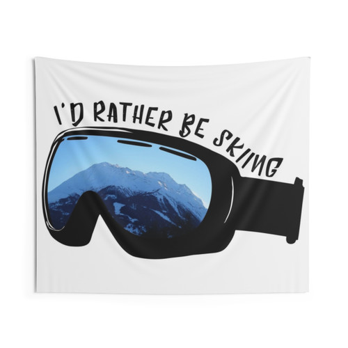 Id Rather Be Skiing Goggles Tapestry