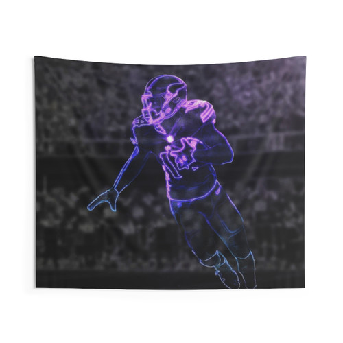 Stefon Diggs Glow Artwork Tapestry