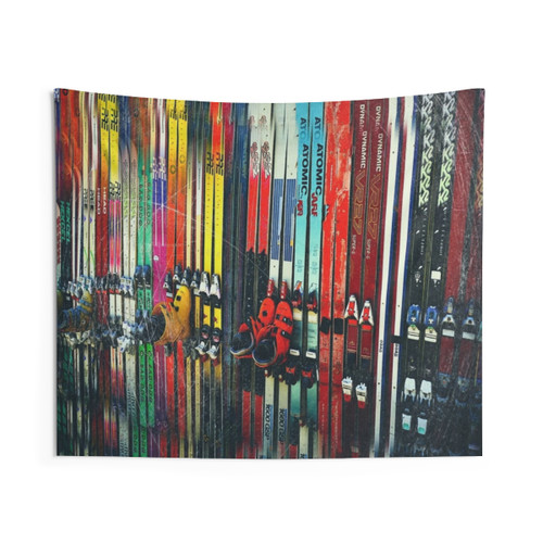 Vintage Ski Sun Valley Tapestry Wall Hanging
