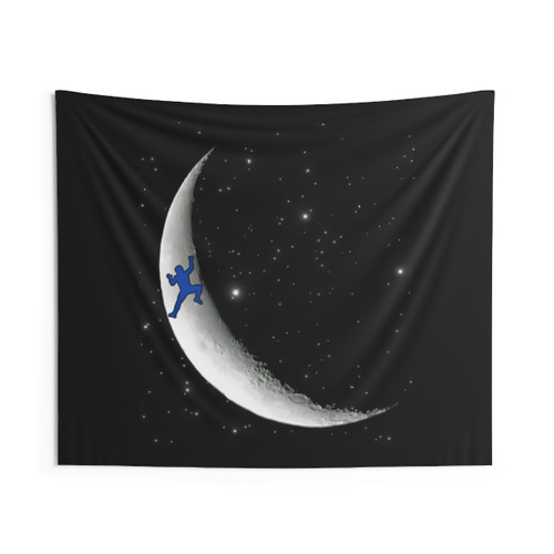 Climber on the Moon Tapestry