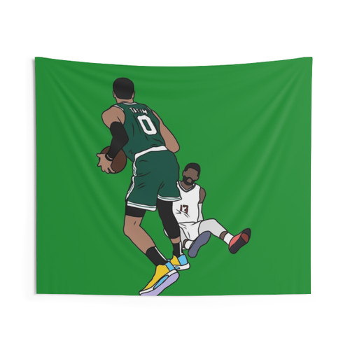 Jayson Tatum Crossing Over Paul George Tapestry