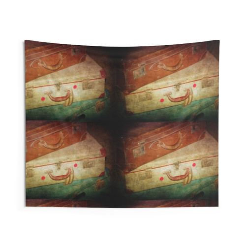 Vintage Suitcase Tapestry Wall Hanging