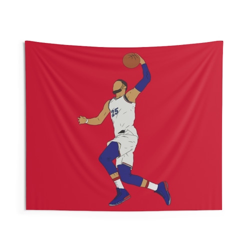 Ben Simmons Slam Dunk Tapestry - Basketball Sports Art