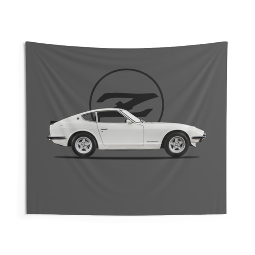 Datsun 240Z Tapestry - Classic Japanese Sports Car Art