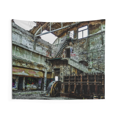 Urban Exploring Tapestry - Abandoned Factory Scene