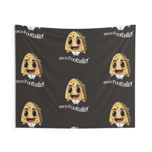 Soccer Taco #7 White Tapestry