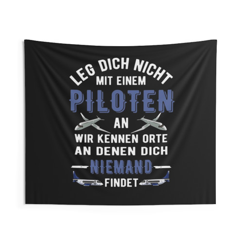 Airline Pilot Tapestry with Pilots Know Places Flying Design