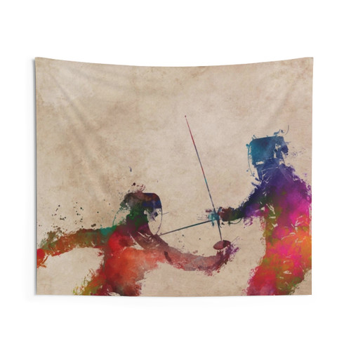 Fencing Sport Themed Tapestry