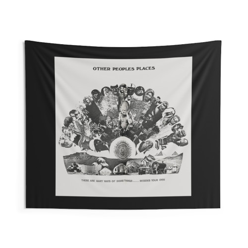 Whole Earth Catalog Tapestry Featuring People, Places, and Nature