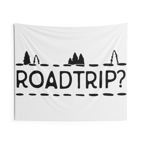Roadtrip Black and White Tapestry for Exploring the World