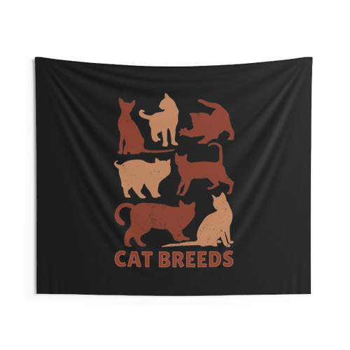 Cats Places Tapestry - Featuring Silhouette Cat Designs