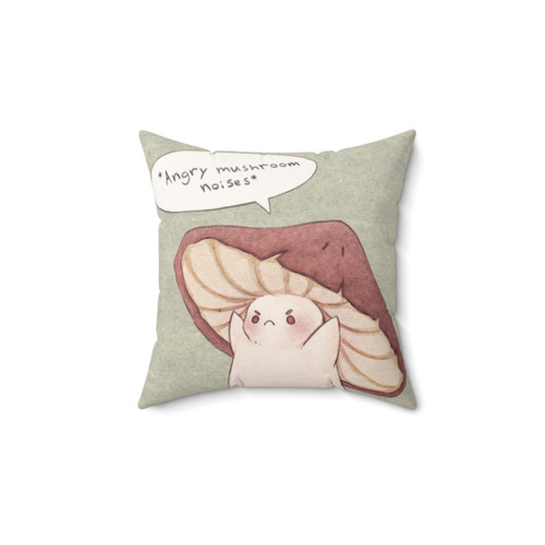 Grumpy Mushroom Decorative Pillow