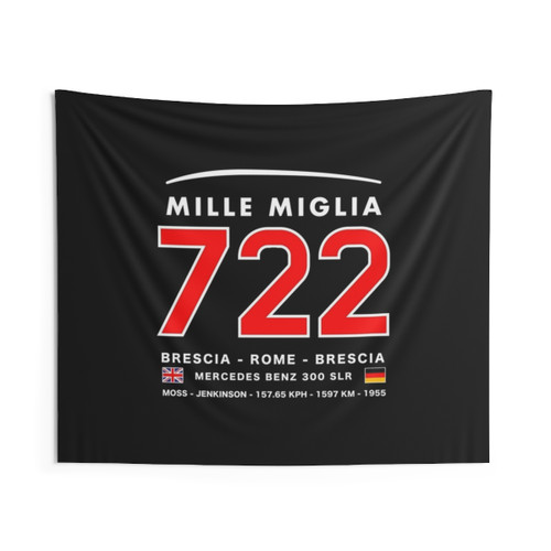 Classic motorsport tapestry featuring sports car race