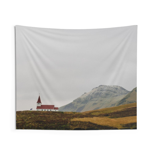 Lonely Church in a Lonely Place Tapestry - Abandoned Building Art