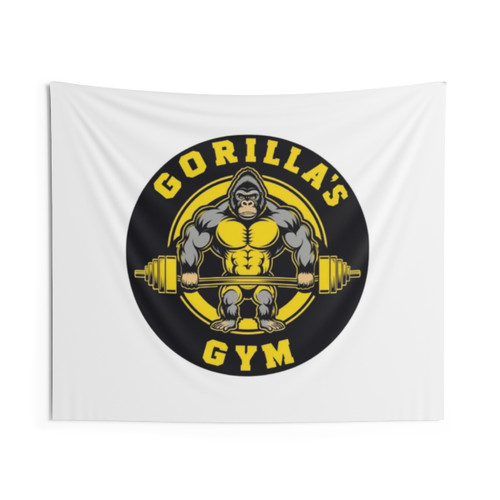 Gorilla's Gym Strength Motivational Tapestry