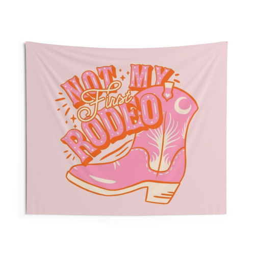 Pink Yeehaw Cowgirl Aesthetic Tapestry