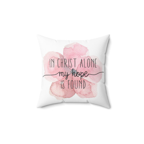 Christian Watercolor Flower Pillow