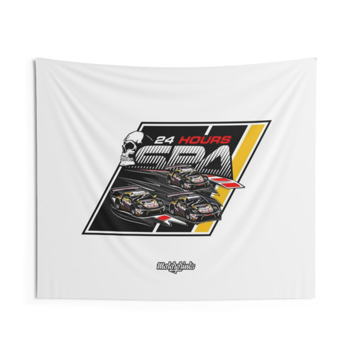 24H Spa Motorsport Tapestry - Vintage Race Car Decor