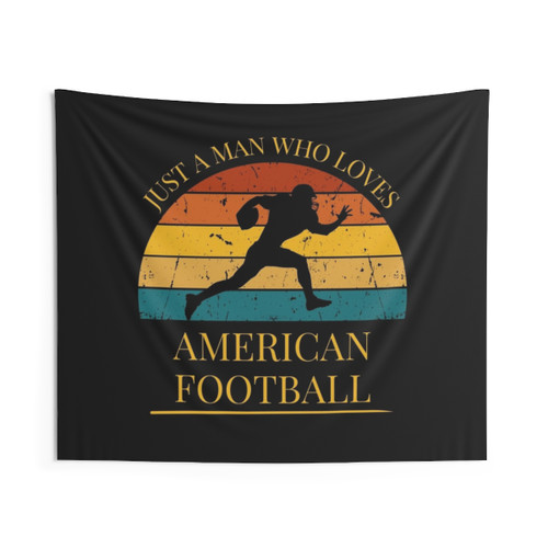 American Football Retro Sunset Tapestry