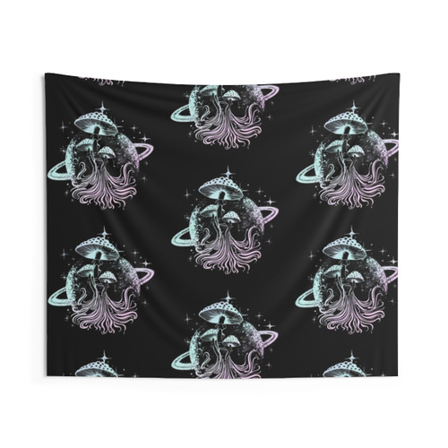 Rainbow Space Toadstool Tapestry