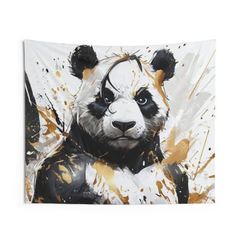 Hybrid animal panda tapestry