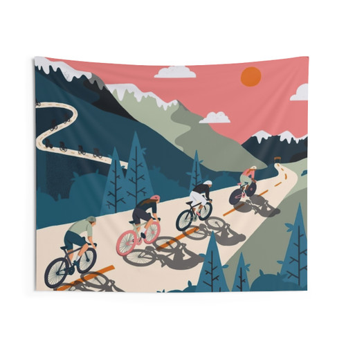 Vintage Cycling Race Tapestry