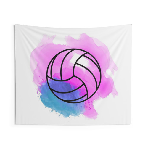 Volleyball Watercolor Tapestry Wall Art