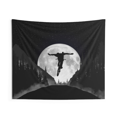 Mountain Bike Tapestry Featuring Scenic Countryside