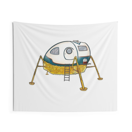 Retro Future Camper Van Tapestry