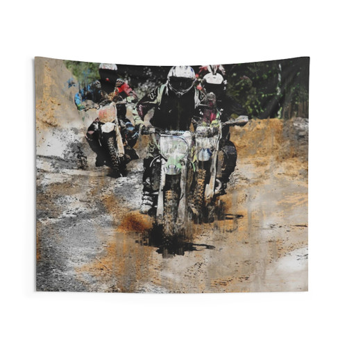 Motocross Racers Tapestry
