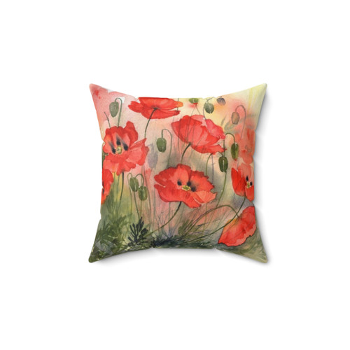 Field Poppies Decorative Throw Pillow