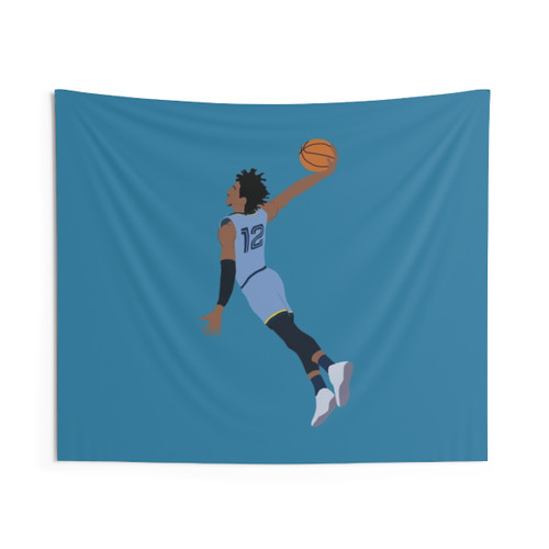 Ja Morant Dunk Tapestry - Basketball Player Wall Art