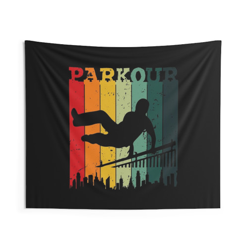 Parkour Freerunning Retro Tapestry