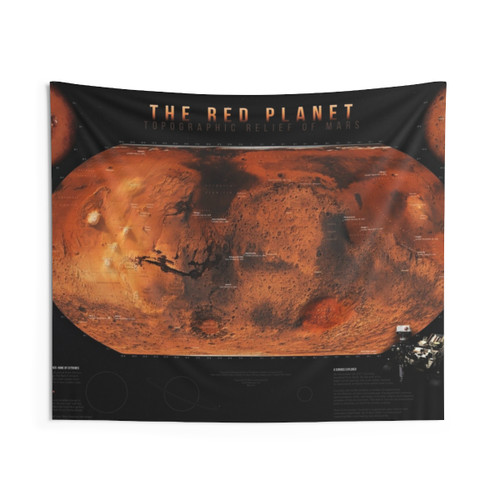 Mars Topographic Relief Tapestry