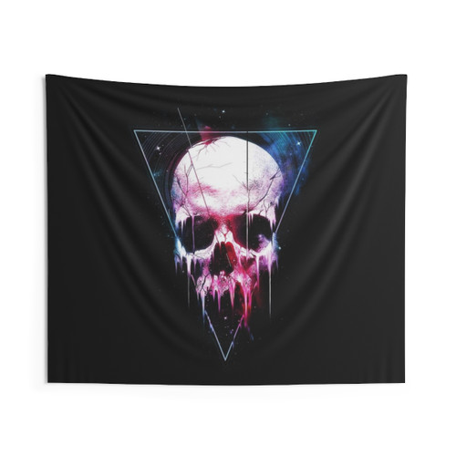 We Are All Made of Stars Tapestry with Skull Graphic Design