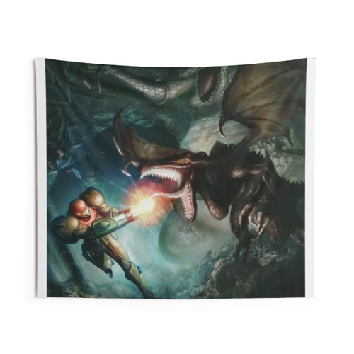 Metroid Samus Aran vs Ridley Tapestry Wall Art