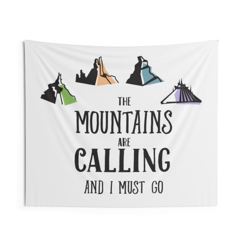 The Magic Mountains Tapestry - Scenic Mountain and Space Wall Hanging