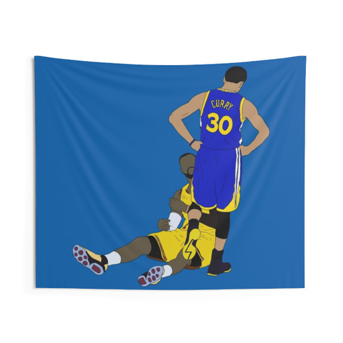 Steph Curry vs LeBron James Tapestry Wall Art