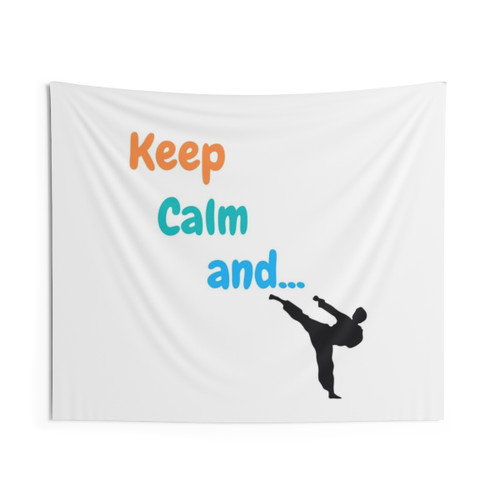 Karate Fighters Tapestry