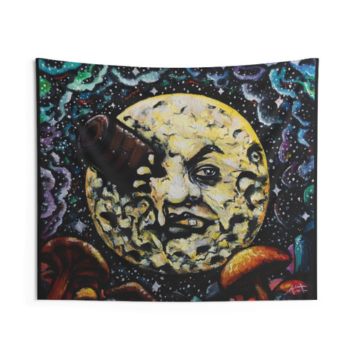 Trippy Vintage Moon Tapestry