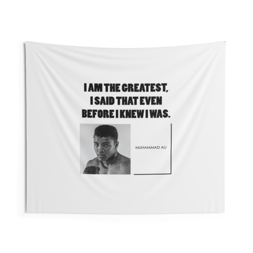 Muhammad Ali Quote White Tapestry