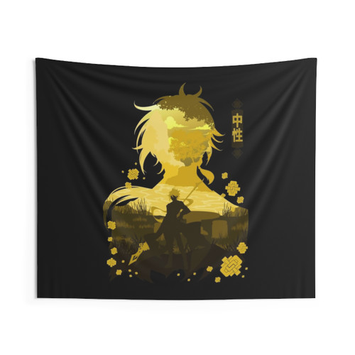 Genshin Impact Zhongli Negative Space Tapestry
