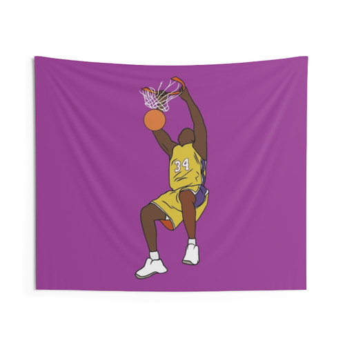 Shaquille O'Neal Dunk Tapestry Wall Hanging