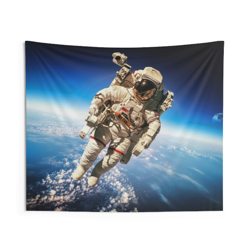 Astronaut in Orbit Wall Tapestry