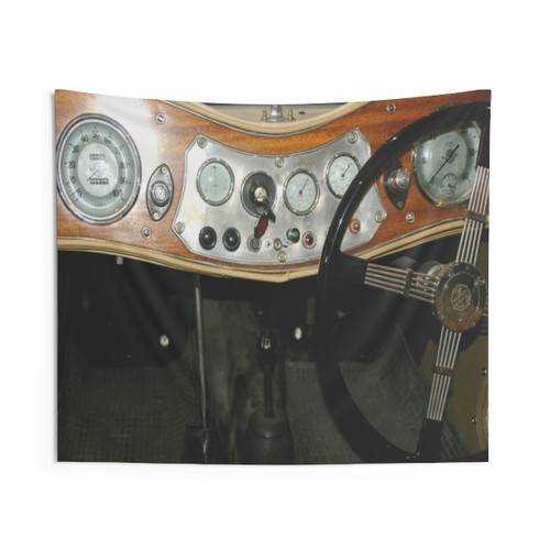 1948 MG TC Sports Dashboard Tapestry