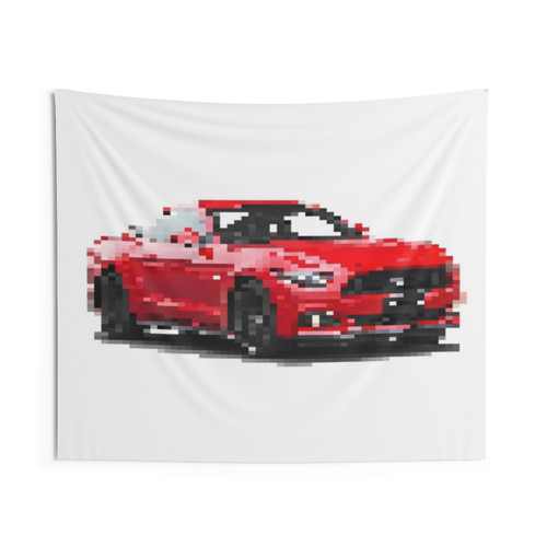 Ford Mustang GT Pixelated Tapestry