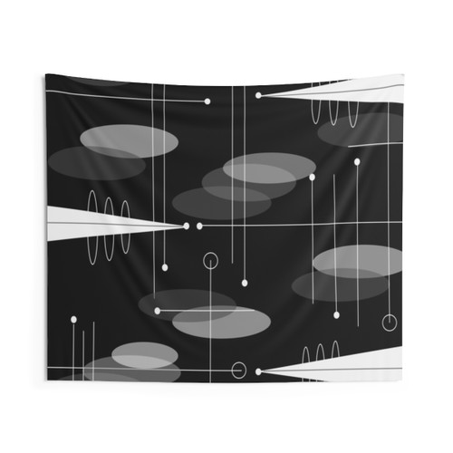 Mid-Century Modern Atomic Space Age Tapestry