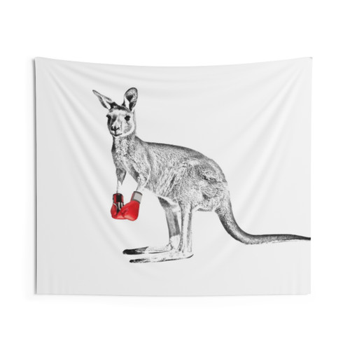 Boxing Kangaroo Tapestry Wall Hanging