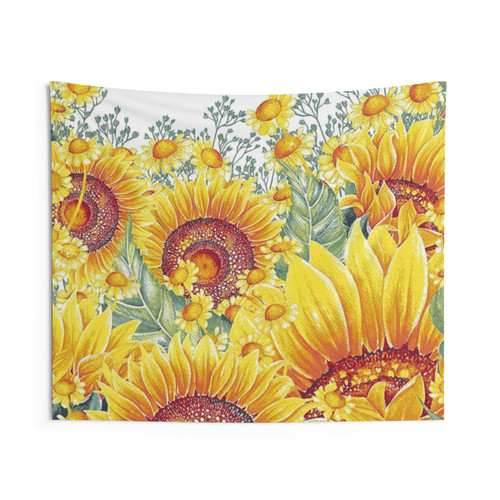 Vintage Garden Sunflower Tapestry