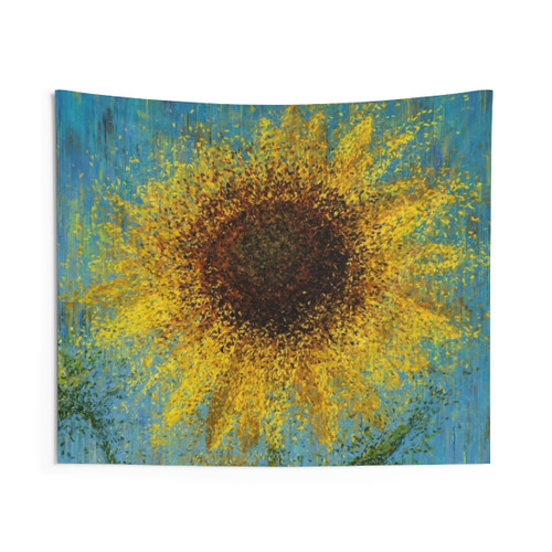 Sunflower Impressionist Painting Tapestry